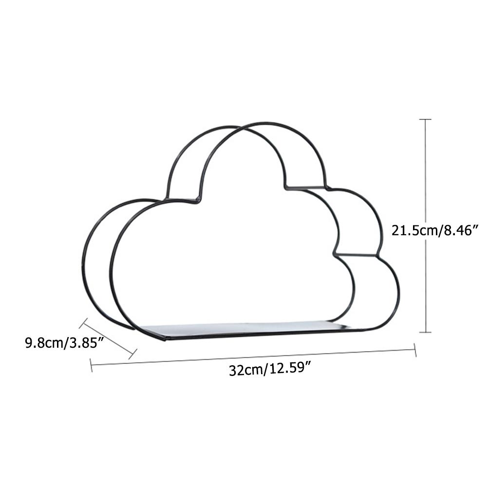 Nordic Iron Cloud Shape Decorative Shelf Potted Ornament Storage Holder Rack Shelves Wall Decoration