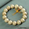 Small Leaf Boxwood Rosary: 108 Solid Wood Buddhist Beads Unisex Bracelet - High Density Sinking Wood