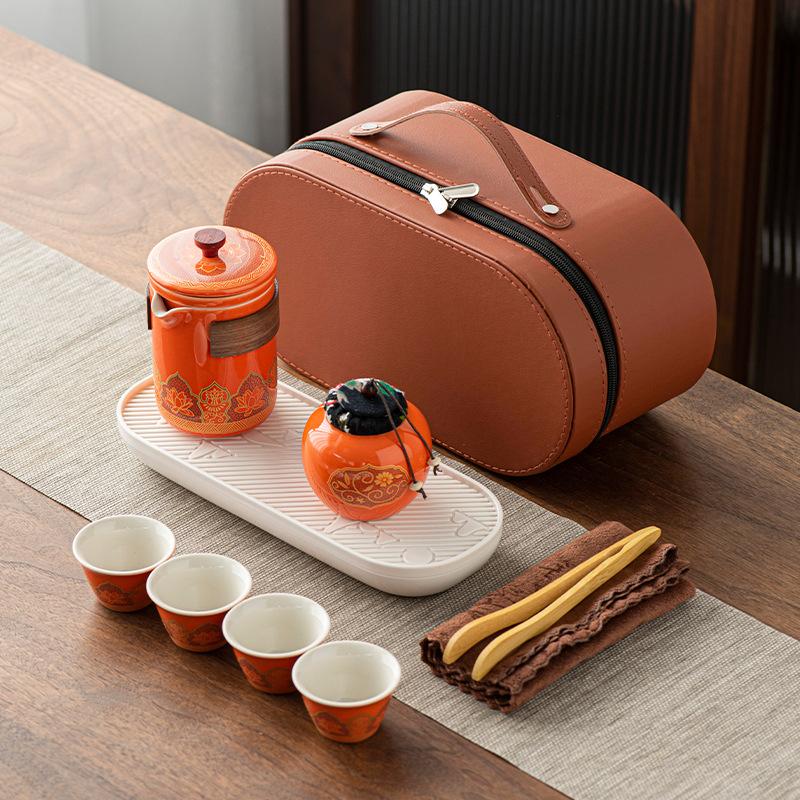 Travel Tea Set Small Set Outdoor Kung Fu Tea Set Teapot Portable