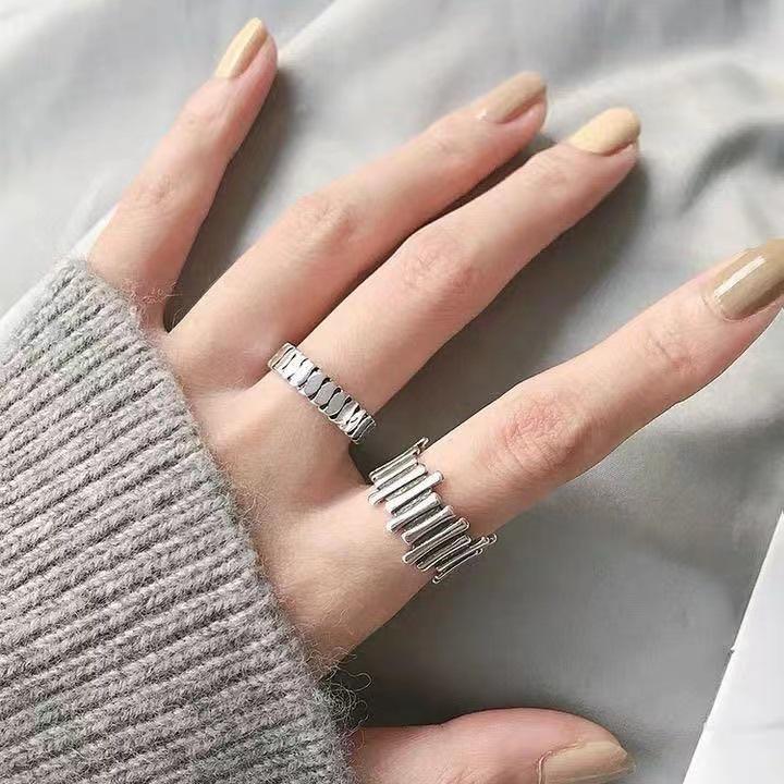 S925 Silver Retro Men's Punk Index Finger Ring - Open, Simple, Stylish Hong Kong Design