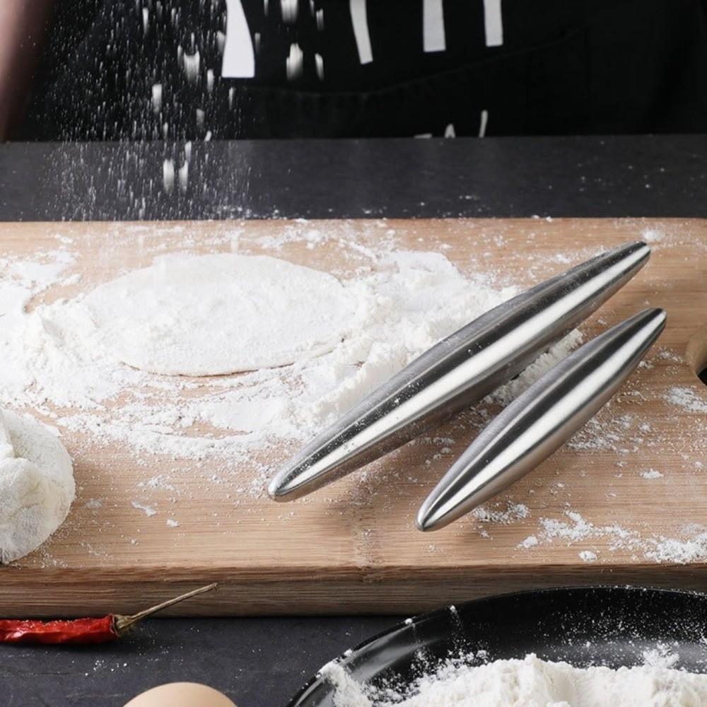 304 Stainless Steel Rolling Pin Non-stick Surface Easy Clean Dough Roller Professional Multiple Sizes Baking Tool Kitchen Use