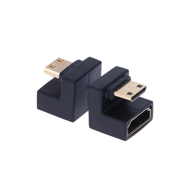 HDMI-Compatible Adapter 360 Degree Angled U-shaped L Converter Mini HD Male To HDMI Adapter