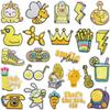 Yellow French Fries Embroidery Cloth Sticker Cartoon Rain Boots Patch Sticker Fashion Decorative Embroidery Sticker Little Bee Chapter Boy Embroidery