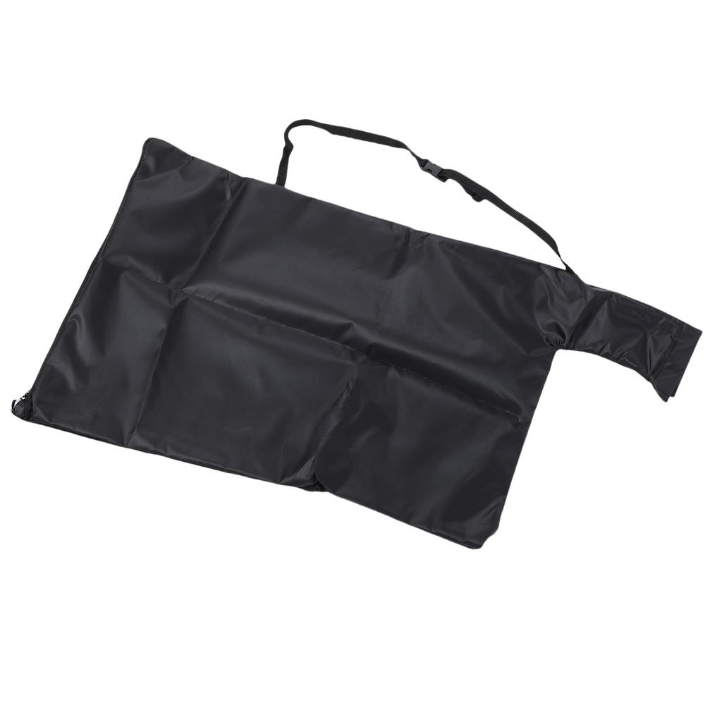 Laubbläser-Saugsack Ersatz mit Kabelbinder Oxford-Gewebe Tragbarer Griff Laubbläser Reißverschluss Entleerbeutel Schwarz