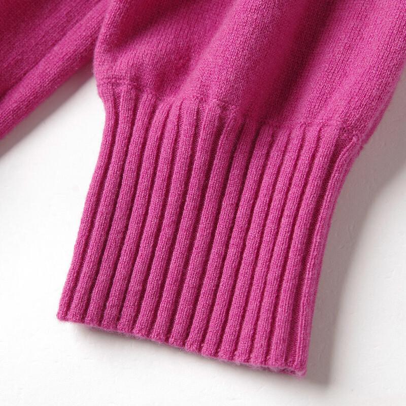 Srcr Women's Pure Wool Embroidered Mid-Sleeve Sweater
