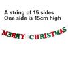 Functional Christmas Garlands Banners Seasonal Santa Letter Patterned Christmas Bunting for Home and Office Decoration