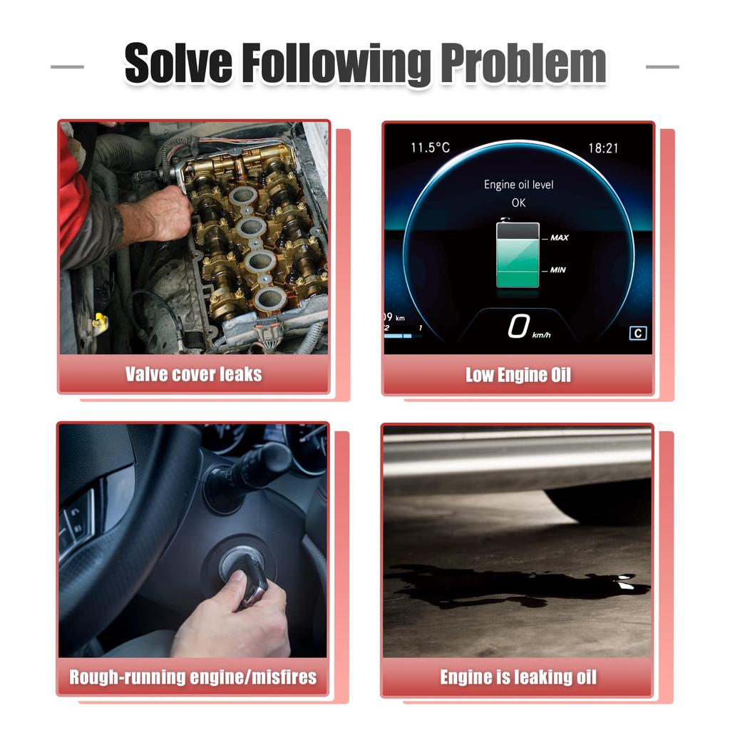 uxcell Engine Valve Cover Gasket VS50765R 1035A583 for Mitsubishi Lancer 2008-2017 2.0L 2.4L L4, Outlander 2008-2013 2.4L L4