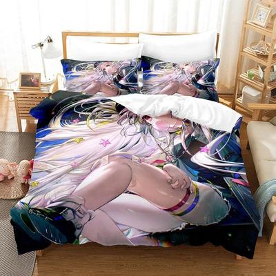 Comfortable Anime Print Duvet Cover Set With Duvet Cover And Pillowcases Single Twin Full Queen King Sizes For Adults And Kids