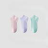 3 Pairs of Women's Summer Thin Candy Colored Mesh Breathable and Invisible Boat Socks