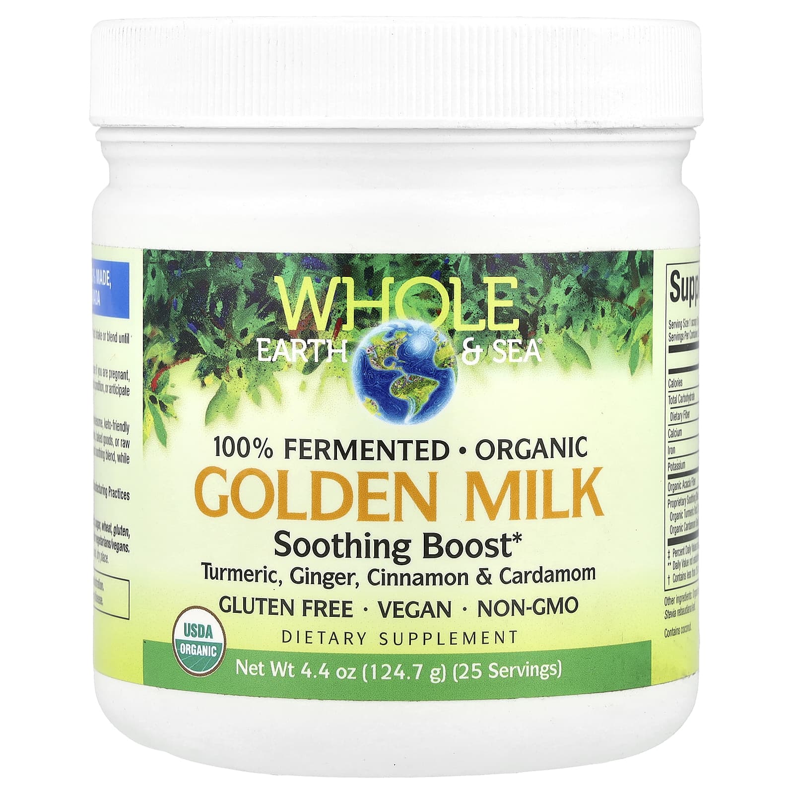 

Whole Earth & Sea, Golden Milk Soothing Boost, 124.7G(4.4Oz)