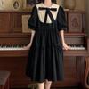 Damen Lolita Kleid Kawaii Elegant Vintage Kleider Süß Niedlich Puffärmel Preppy Stil Sommerkleid Mode Robe