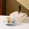 Schnauzer's High Value Coffee Cup Saucer Holiday Souvenir Set Cartoon Puppy Ceramic Cup Water Cup Event Gift