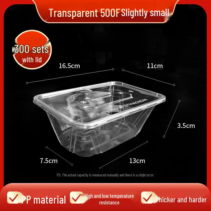 QW Disposable Rectangular Microwavable Food Container with Lid
