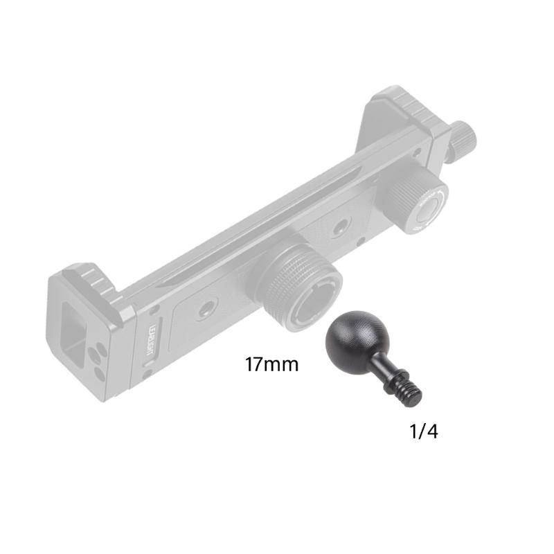 Universelle 17mm Kugelgelenkadapter mit 1/4 Innengewinde Aluminium Kompatibel für Fotografie-Montagesysteme