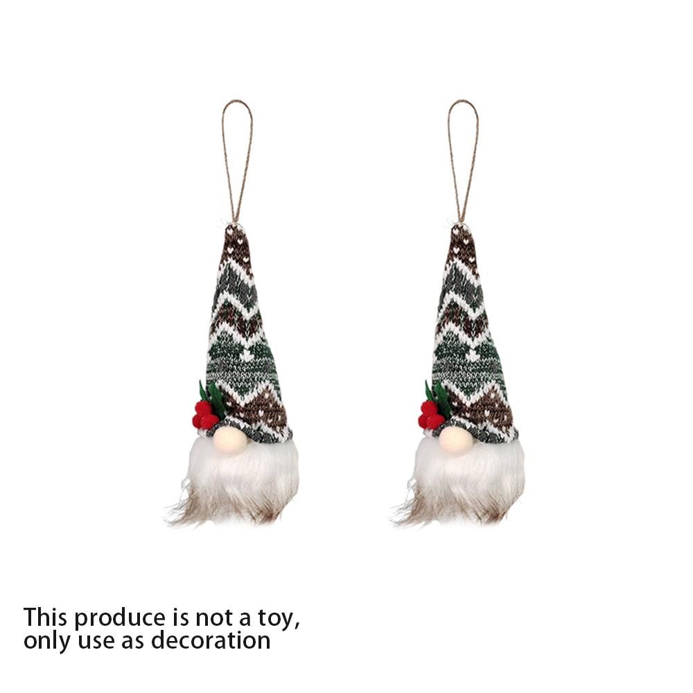 Christmas Tree Ornaments with Lights, 2/5pcs Glowing Plush Gnomes Santa Elf Xmas Hanging Decorations Christmas Hanging Pendant