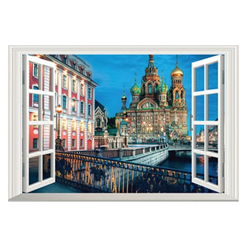 Multiple Styles City Landscape Mural For Home Decoration Aesthetic Rooms Window Art Tower Of London View Vinyl Wall Stickers