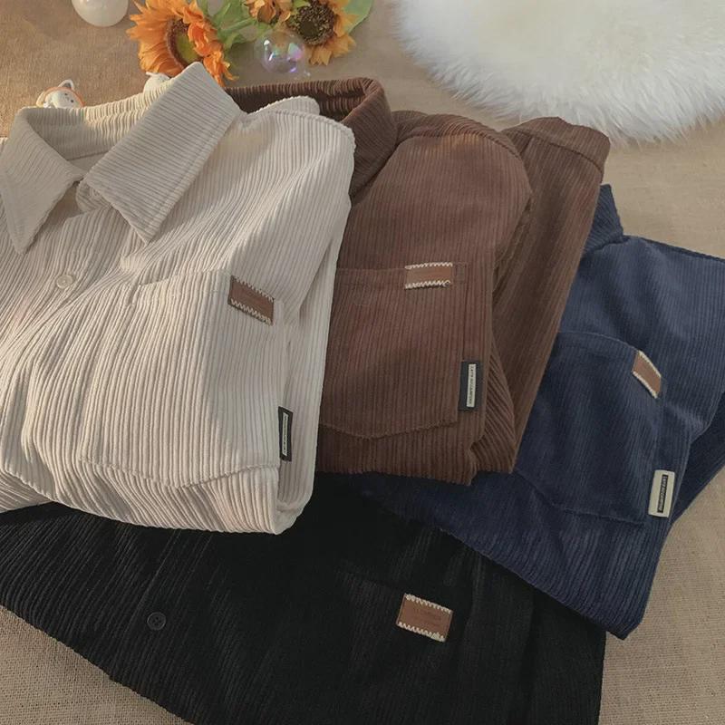 2023 Men's Retro Corduroy Long-Sleeve Shirt Jacket - Autumn Trendy Loose Fit