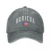 Boricua Puerto Rico Rican Baseball Caps Casual Distressed Washed Snapback Hat for Men Women Outdoor Summer Caps Hat