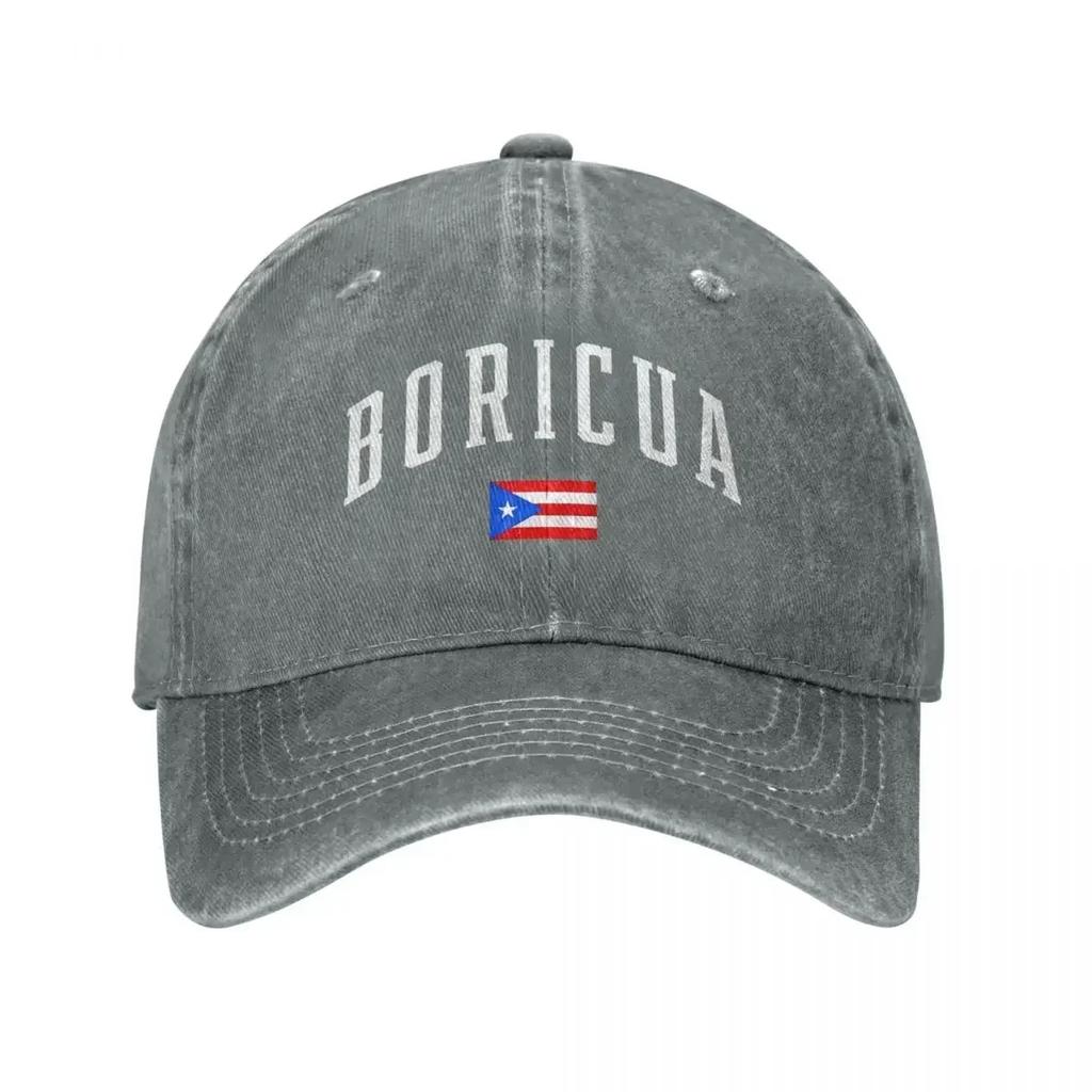 Boricua Puerto Rico Rican Baseball Caps Casual Distressed Washed Snapback Hat for Men Women Outdoor Summer Caps Hat