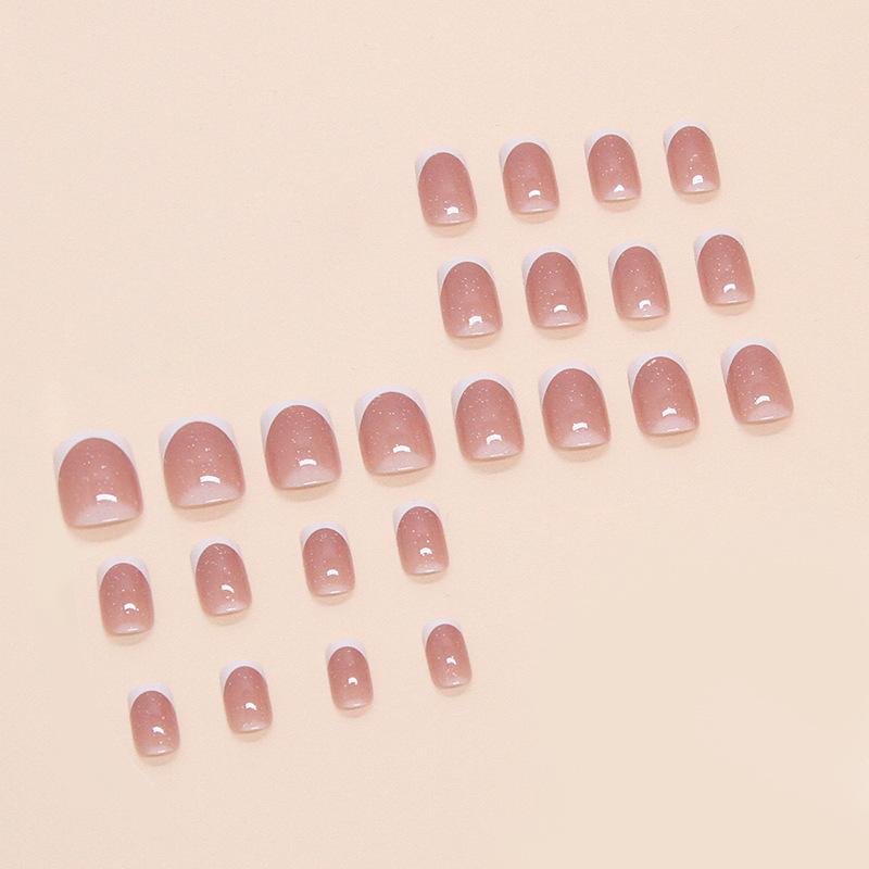 Falsche Nägel Einfarbige Tragenägel Falsche Nägel Französische Abnehmbare Tabletten Einfache Nagelaufkleber 24 Stück