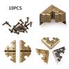 20PCS Jewelry Box Corner Foot Wooden Case Corner Protector Carved Metal Crafts 20X20mm