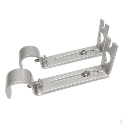 Robusto supporto regolabile per staffa di supporto per asta per tende da finestra in metallo, adatto per aste da 9,05 mm di diametro,