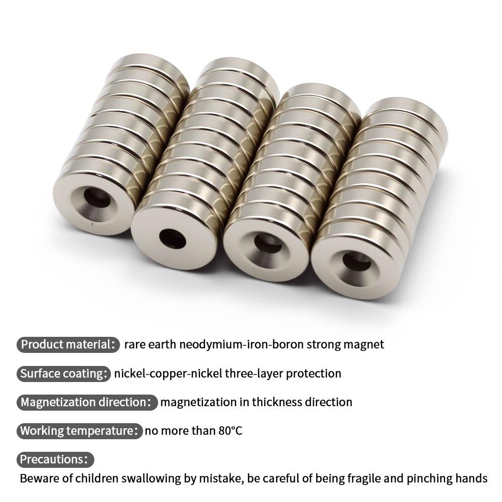 18x5-5mm Super Strong Neodymium Magnet N35 NdfeB Permanent Magnetic Imanes Round With Holes Powerful Magnets Refrigerator Magnet