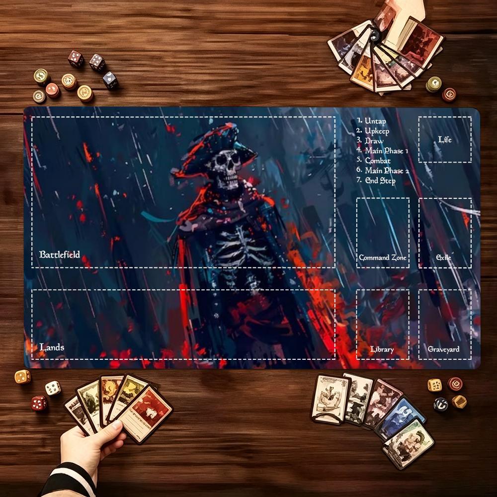 Dark Red Skeleton Horseman Fantasy Large Mouse Pad Non Slip Rubber Desk Mat For Gaming Keyboard Mouse Office Desktop Setup