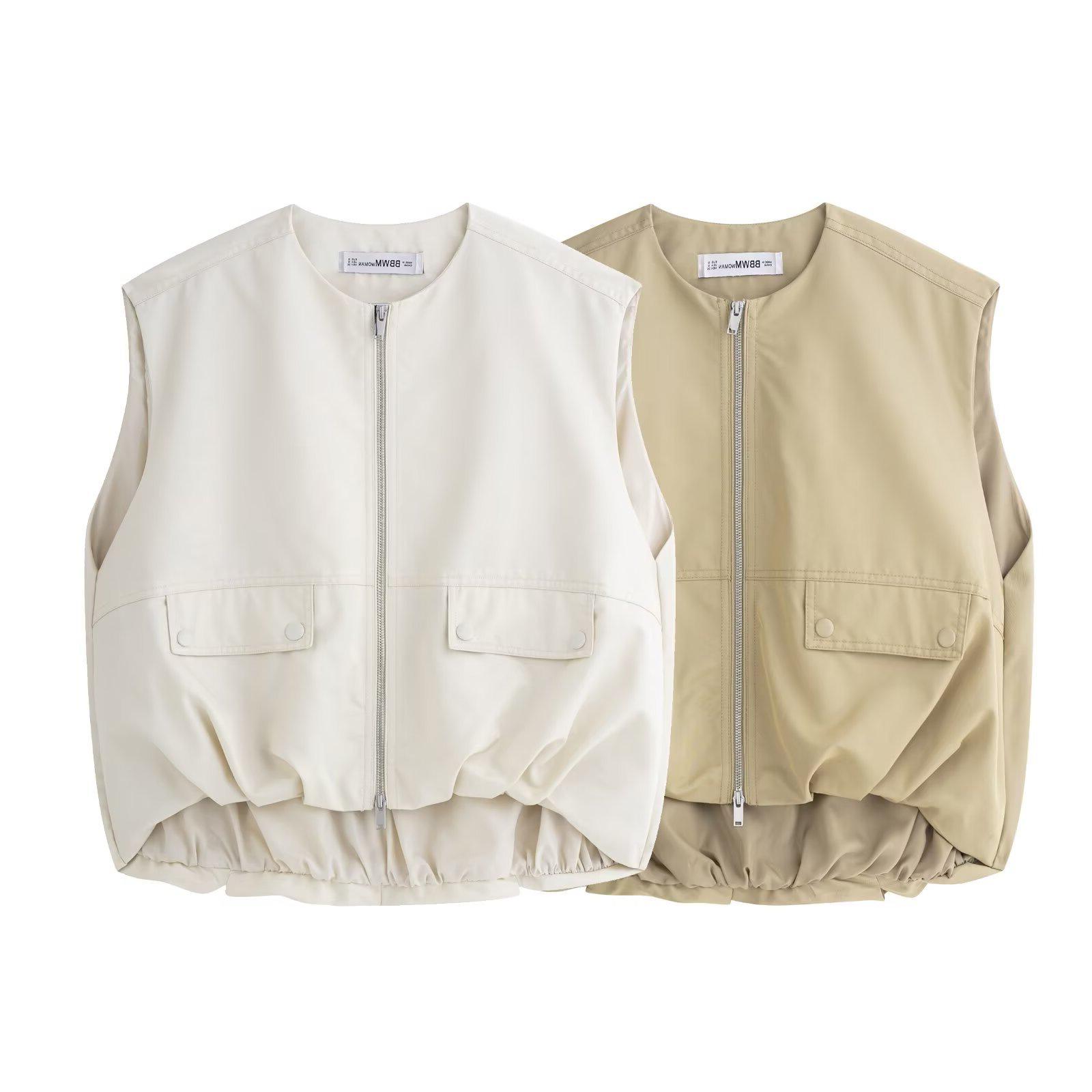 

TAOP&ZA Women s Spring/Summer Crew Neck Loose Casual Vest 0518062 M