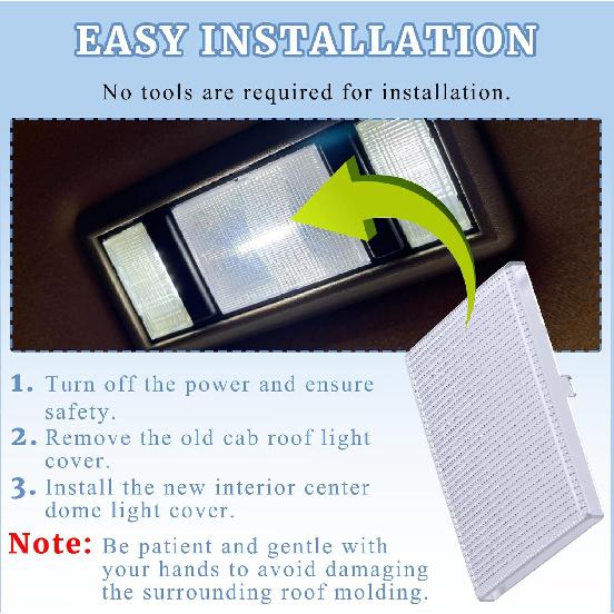 Interior Dome Center Reading Light Lamp Cover Clear Lens Fit for 1988-1998 Chevrolet K1500 K2500 K3500 C1500 C2500 C3500 C3500HD and Suburban Series