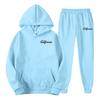 Heren Lente en Herfst Effen Kleur Pak met Capuchon Trui Pak Trend Casual Sport Twee Delig Pak
