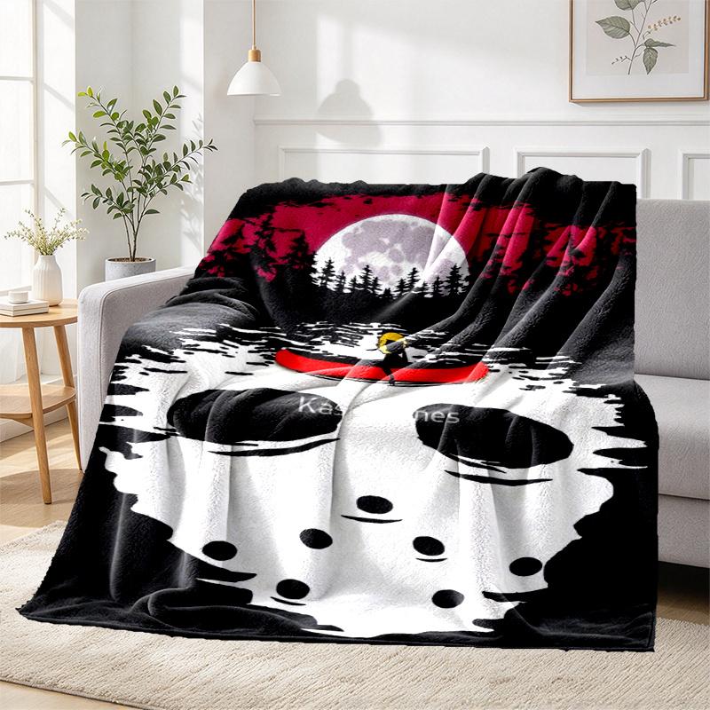 Jason Voorhees Pattern Blanket for Home Decoration, Bed, Sofa, Car Travel, Camping, Suitable for All Seasons, Birthday Christmas Gift