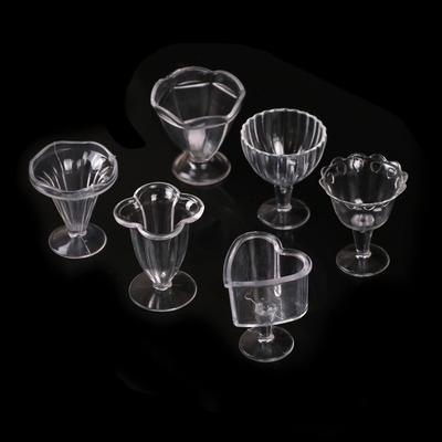 6Pcs Doll House Cups Miniatures Kitchen Tableware Ice Cream Sundae Cup Toy