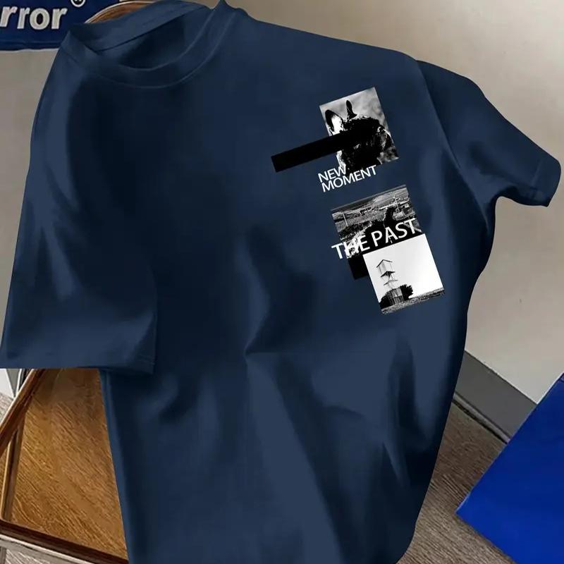 New Summer Men's Fashion T-shirt Personality Landscape Printed Men's T-shirt Top