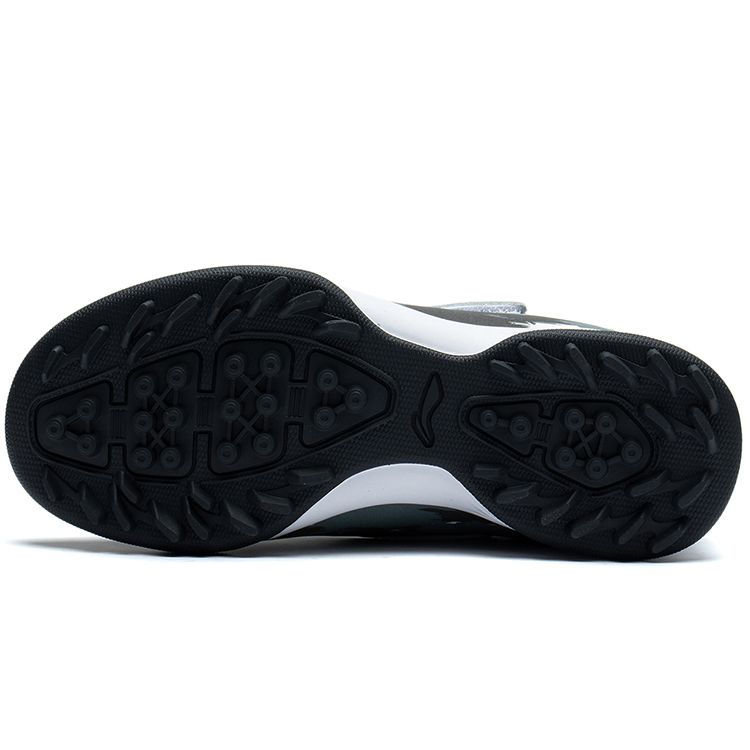 LiNing Synthetic Leather Comfortable Professional Stable Low-Top Kids Football Shoes Kids Football Shoes Black White ASTT008-4