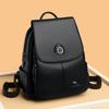 Schoolbag Kangaroo Backpack Women's 1011 New PU Women's Large Capacity Travel Simple Soft Leather Ladies Wholesale