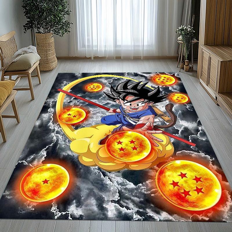 Anime D-Dragon Ball Game Cartoon Living Room Non-Slip Area Rug Soft Carpet for Bedroom Kids Playroom Sofa,Home Decor Doormat