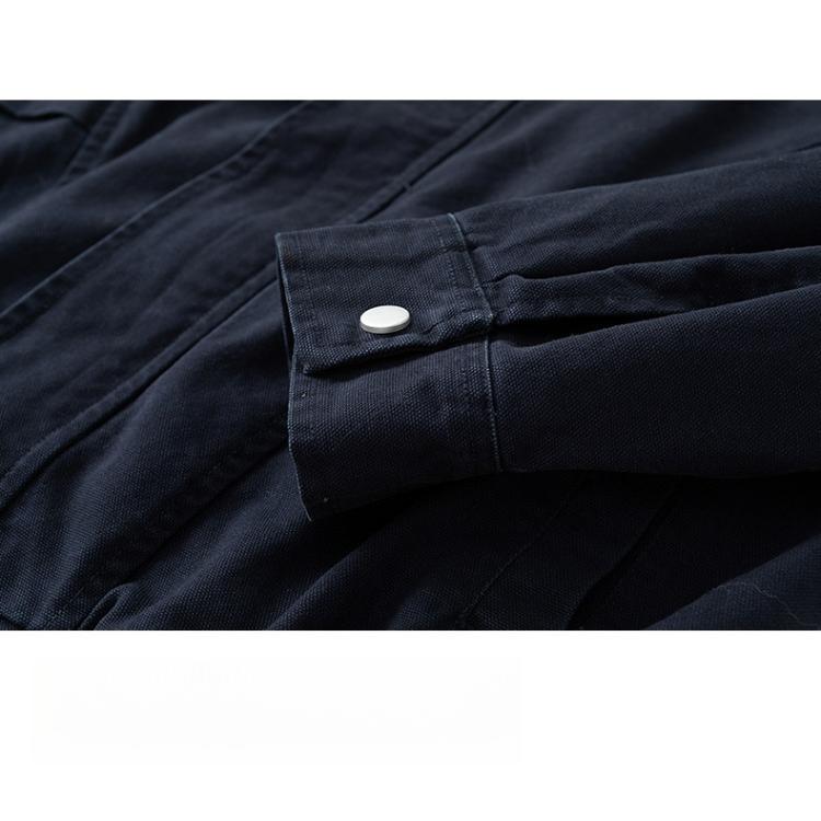 Versatile Coat Minimalist High-end Cotton Jacket Men's 2026 Jacket Washed Do Old Lapel Men's Spring and Fall Clothes Breathable Work Casual Jacket