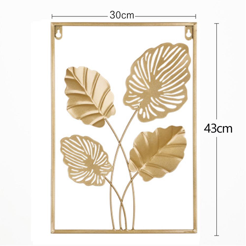Metal Leaf Iron Wall Hanging Decor Palm Maple Leaves Plant Ginkgo Nordic Wall Pendant Mural Living Room Bedroom Home Decoration