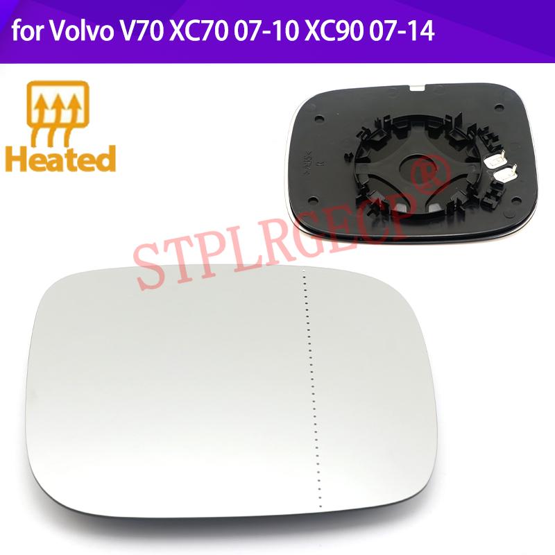 Stplrgecp Passenger Driver Side Left or Right Door Side Heated Wing Mirror Glass Lens for Volvo V70 XC70 07-10 XC90 07-14