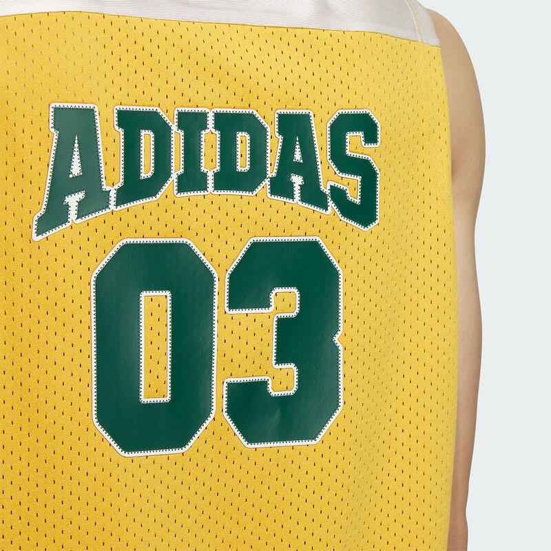 Adidas Originals Colorblock Logo Print Casual Breathable Skin-Friendly Tank Top Unisex Tops Yellow JD6401