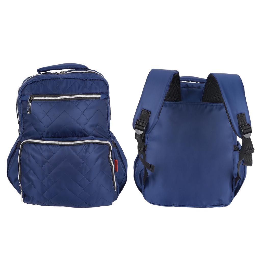 Travel Nappy Bag Waterproof Large Capacity MultiFunctional Milk Bottle Diaper Backpack(Blue )