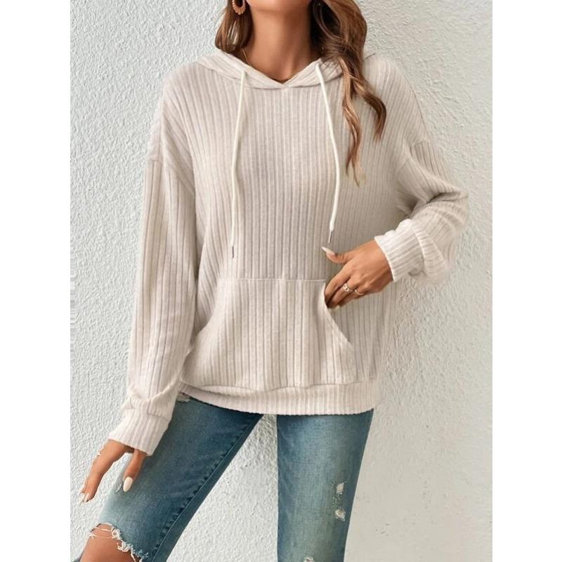 MGHR Women's Fashion Casual Solid Color Print Long Sleeve Autumn Winter Hoodie