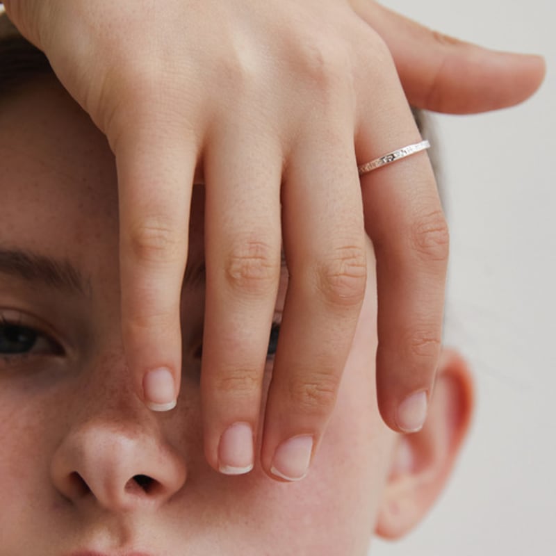 Tatiana (Silver 925) Rough Line Daily Ring CR1852