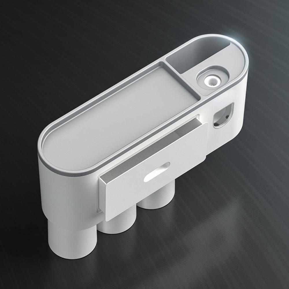 Badezimmer Adsorption Inverted Zahnbürstenhalter Wand Automatische Zahnpasta Squeezer Lagerregal Badezimmer Zubehör
