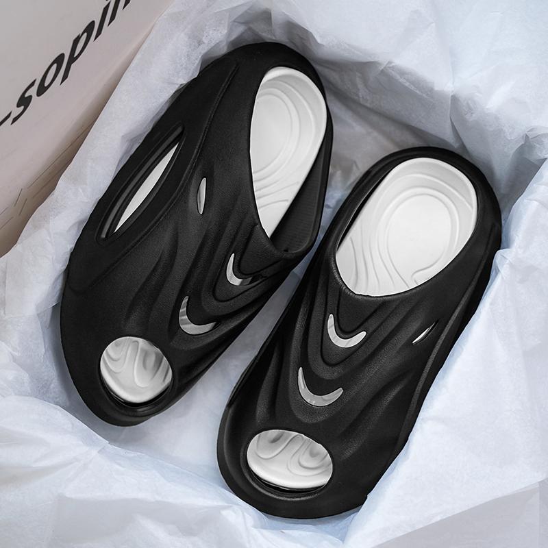 Nya herrtofflor utomhus inomhus strand sandaler bekväma tjocka mjuka tofflor män kvinnor vardagsskor män flip-flops tofflor