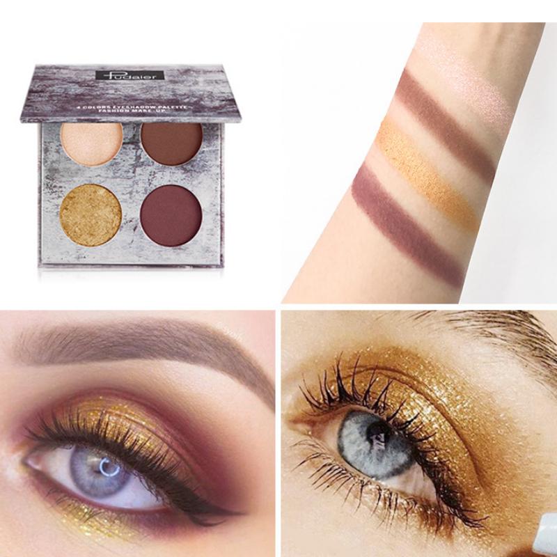 

Pudaier Четырехцветная палитра теней для век Earth Glitter Pearl Matte Multicolor 04