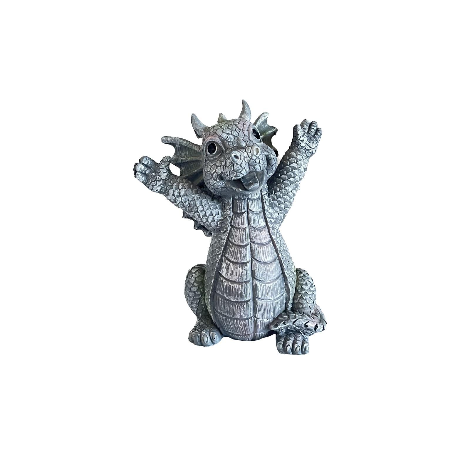 

Садовые статуи,Садовый декор,Статуя дракона Художественные скульптуры для украшения открытой площадки, заднего двора, крыльца,Подарок на новоселье для сада One Size