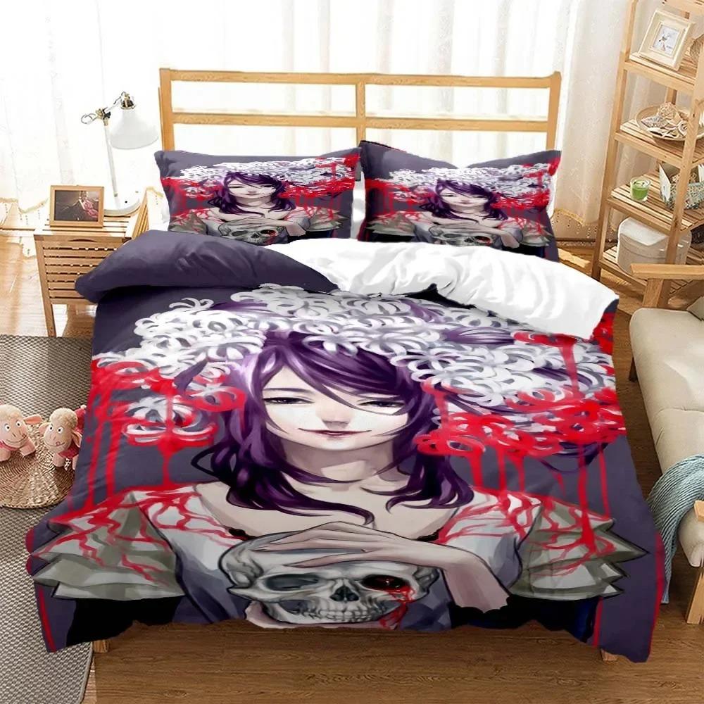 Tokyo Ghoul Bedding Set For Bedroom Soft Modern Bedspreads Comefortable Kids Duvet Cover Quilt Cover And Pillowcase