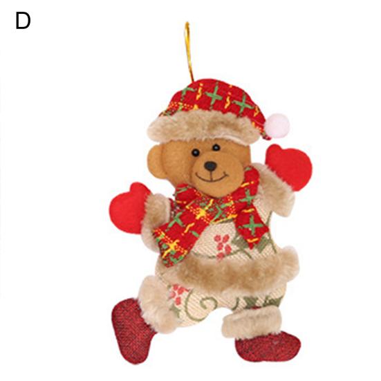 

Рождественское украшение для елки, милый орнамент с медведем, рождественские украшения, легкий подвесной медведь, украшение, елочное украшение с подвеской для дома D Style